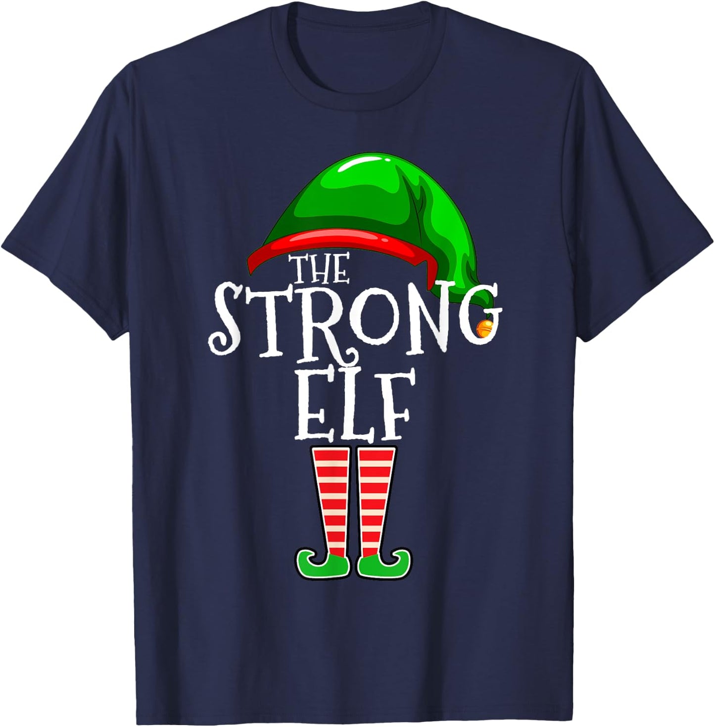 The Strong Elf Family Matching Group Christmas Gift Funny T-Shirt - T-Shirt | Navy