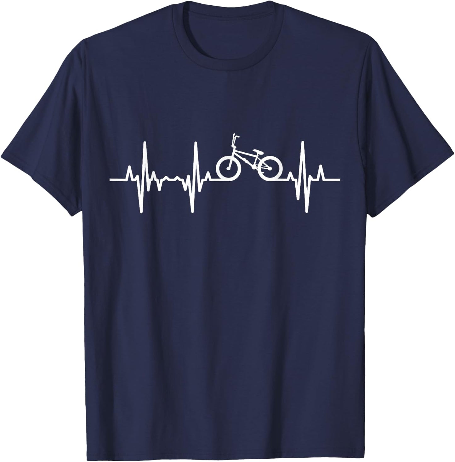 BMX Herzschlag Herzlinie T-Shirt - T-Shirt | Navy