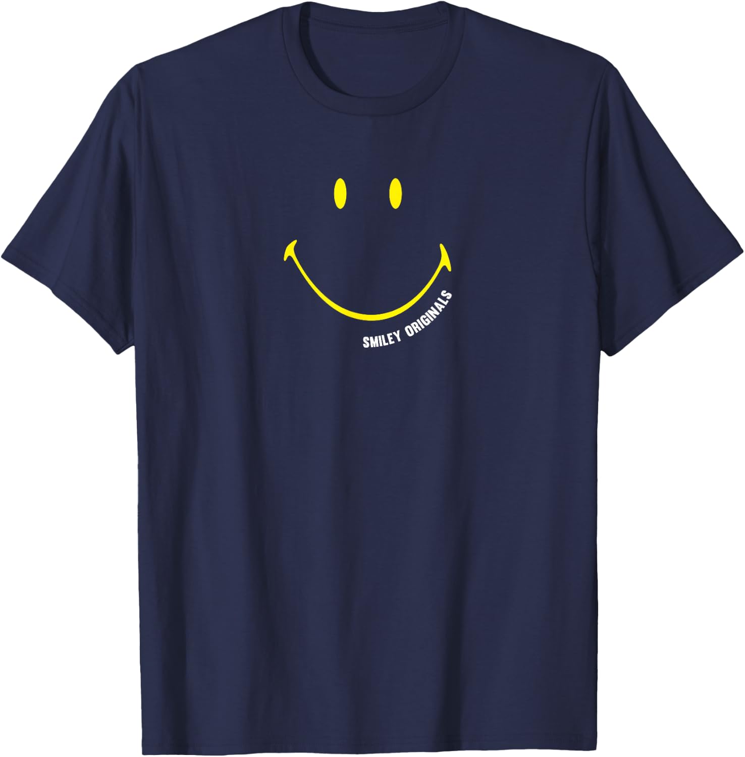 Smiley Originals Big Smile Happy T-Shirt - T-Shirt | Navy