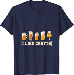 I Like Crafts Craft Beer T-Shirt - T-Shirt | Navy