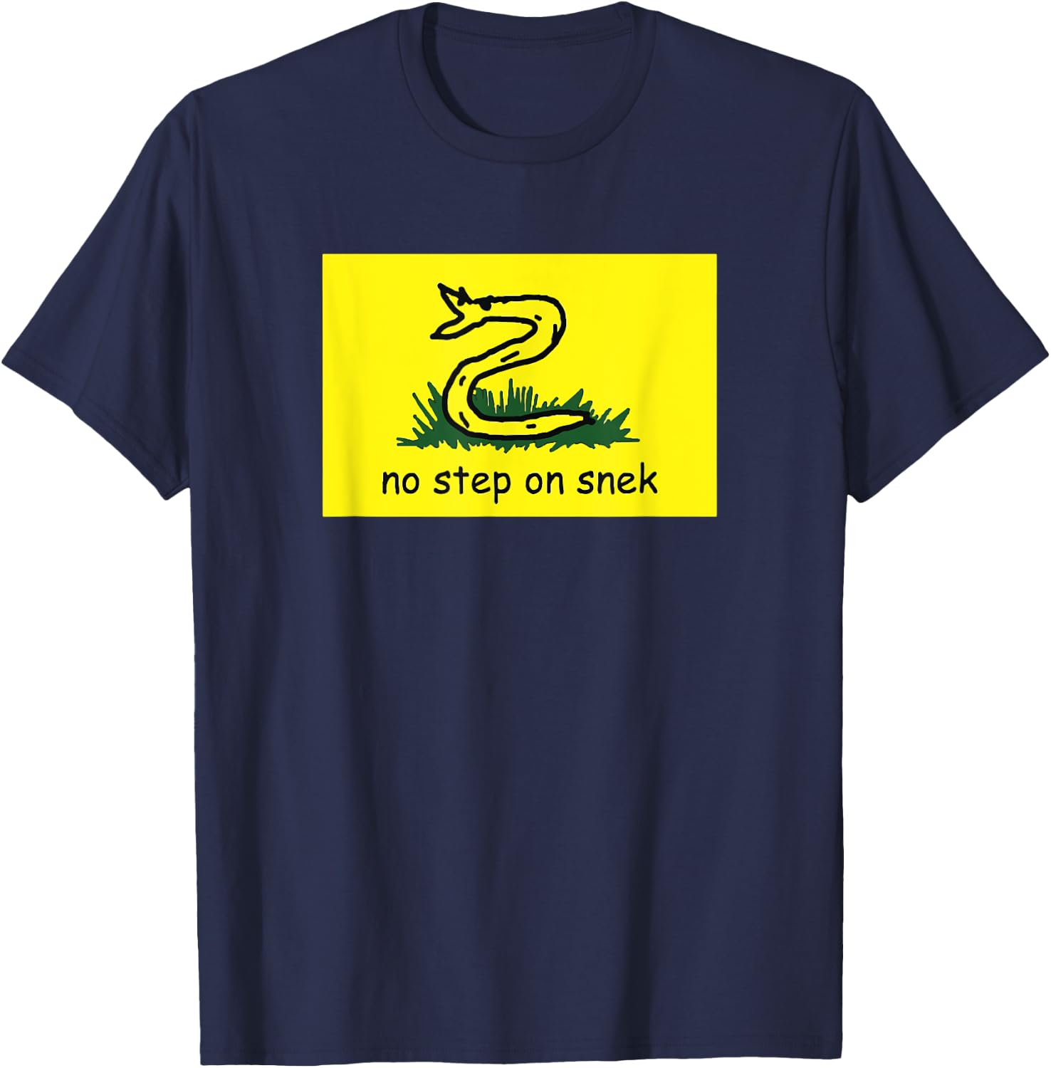 Gadsden Flag No Step on Snek T-Shirt - T-Shirt | Navy