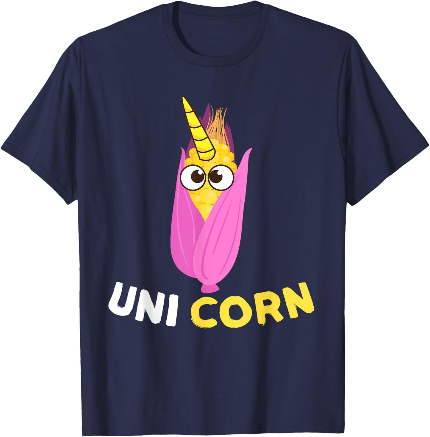 Uni Corn Shirt | Funny Magical Corn Lovers Gift T-Shirt - T-Shirt | Navy