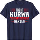 Mein Kurwa kommt von ganzem Herzen Polen Kurwa T-Shirt - T-Shirt | Navy