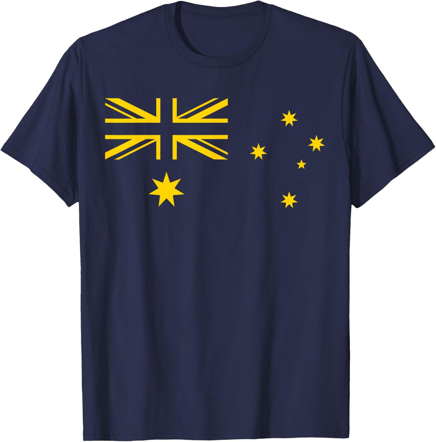 Australia Flag Green and Yellow Sports Athletic Jersey T-Shirt - T-Shirt | Navy