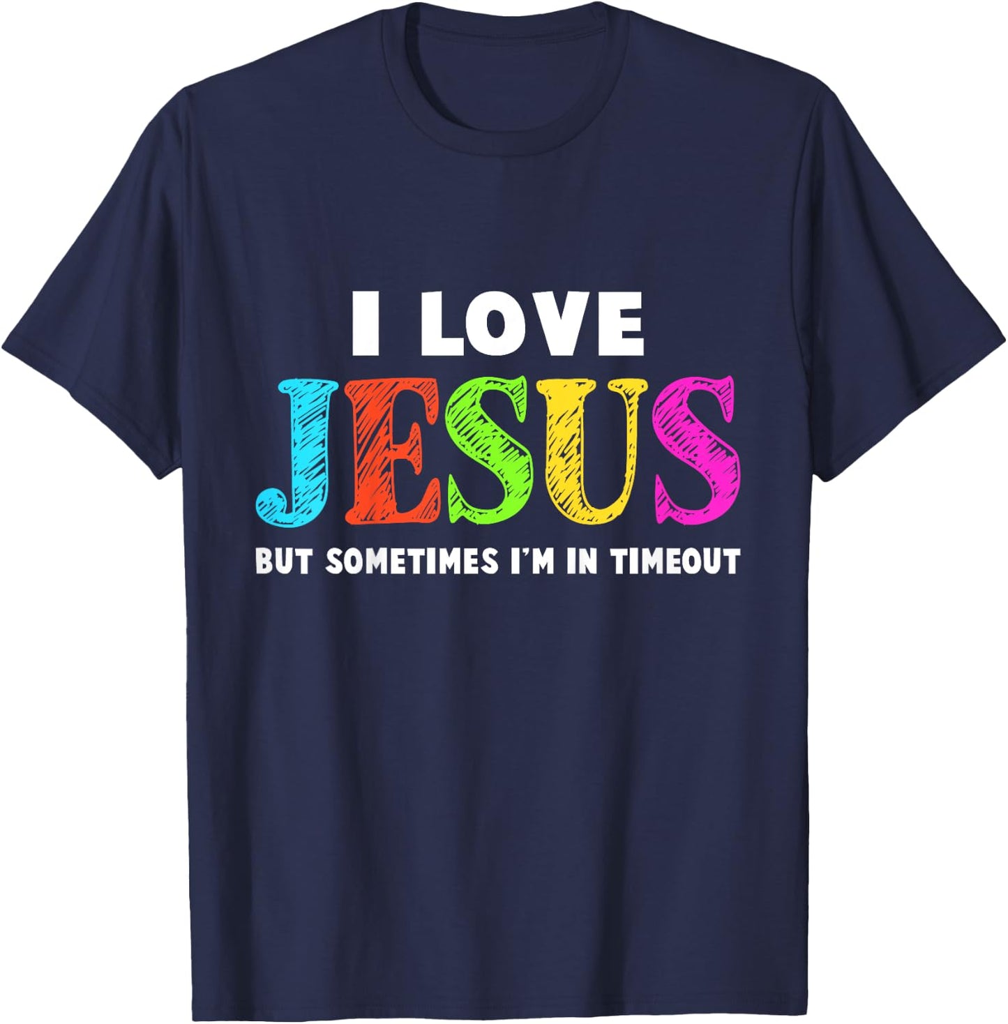 Cute I Love Jesus Christian Faith Gifts Toddler Boys Girls T-Shirt - T-Shirt | Navy