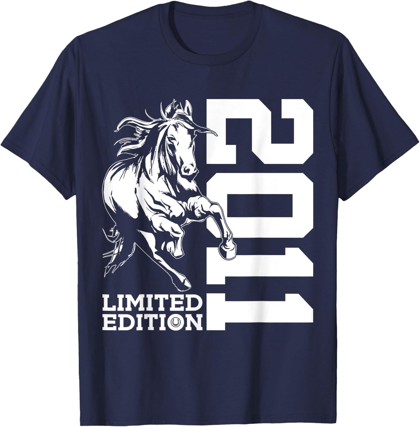 Riding 14th Birthday Horse Limited Edition 2011 Rider T-Shirt - T-Shirt | Navy