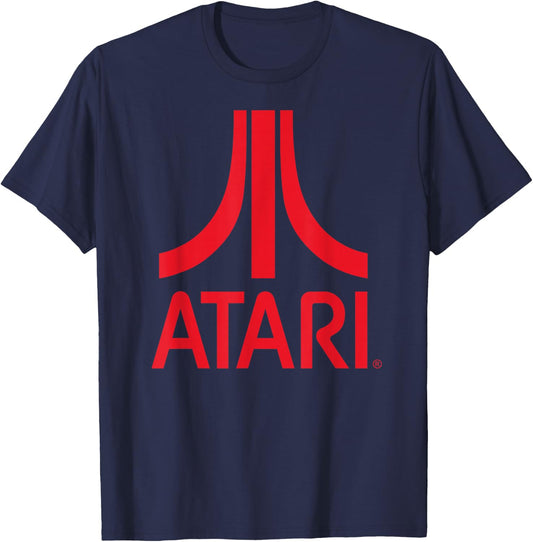 Atari Games Red Retro Vintage Gaming Fun Arcade Look , blue T-Shirt - T-Shirt | Navy