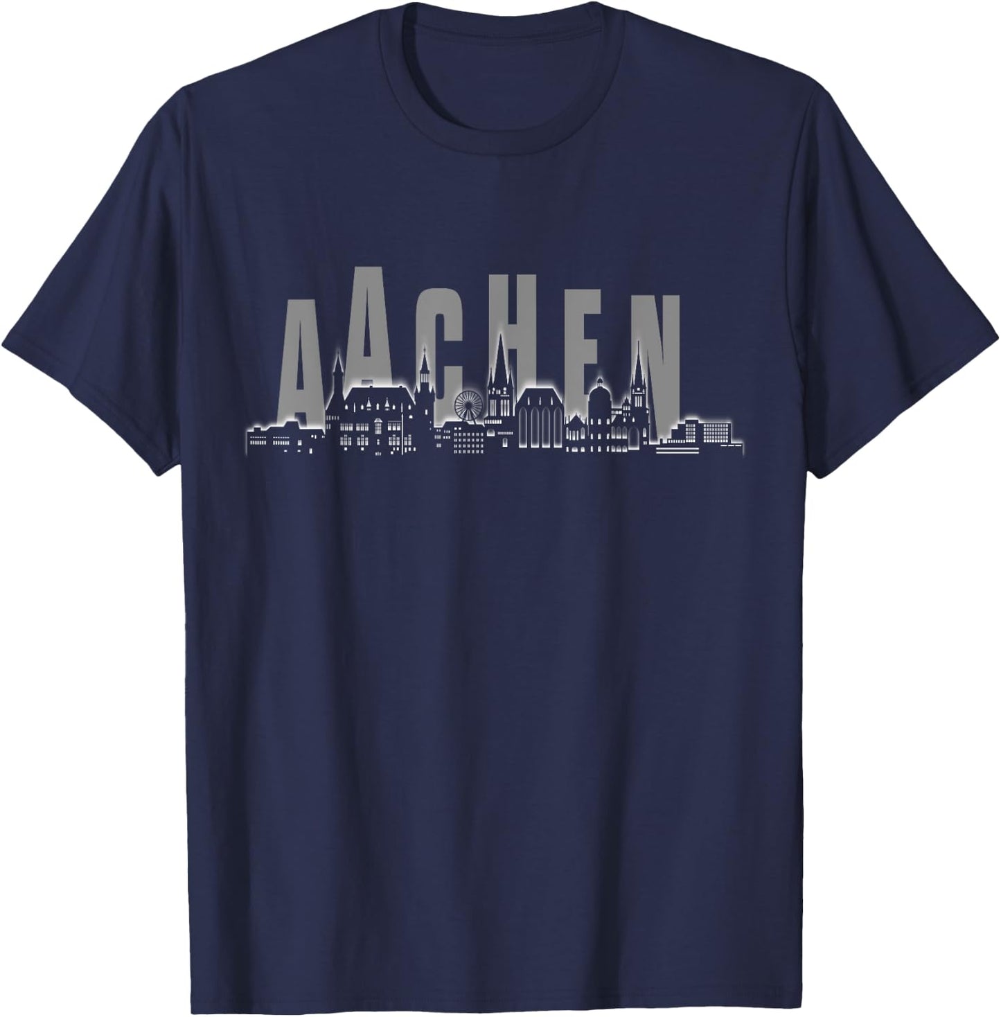 Aachen Skyline T-Shirt - T-Shirt | Navy