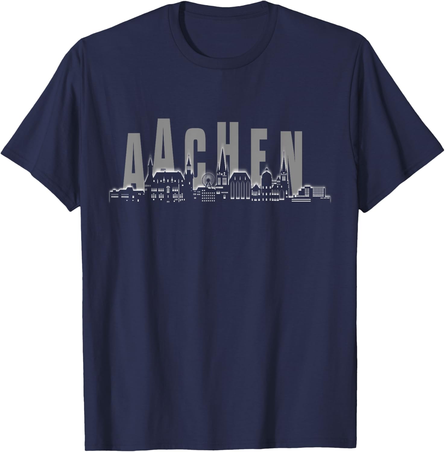Aachen Skyline T-Shirt - T-Shirt | Navy