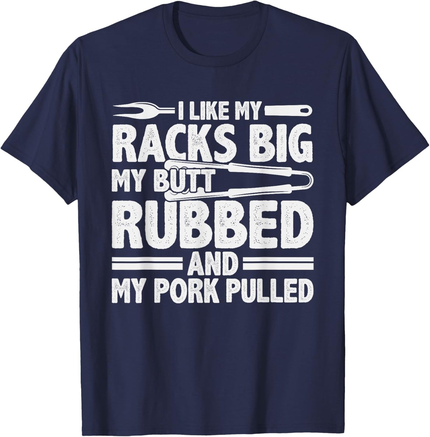 Funny Grilling Pork Rub Smoking BBQ Meat Smoker T-Shirt - T-Shirt | Navy