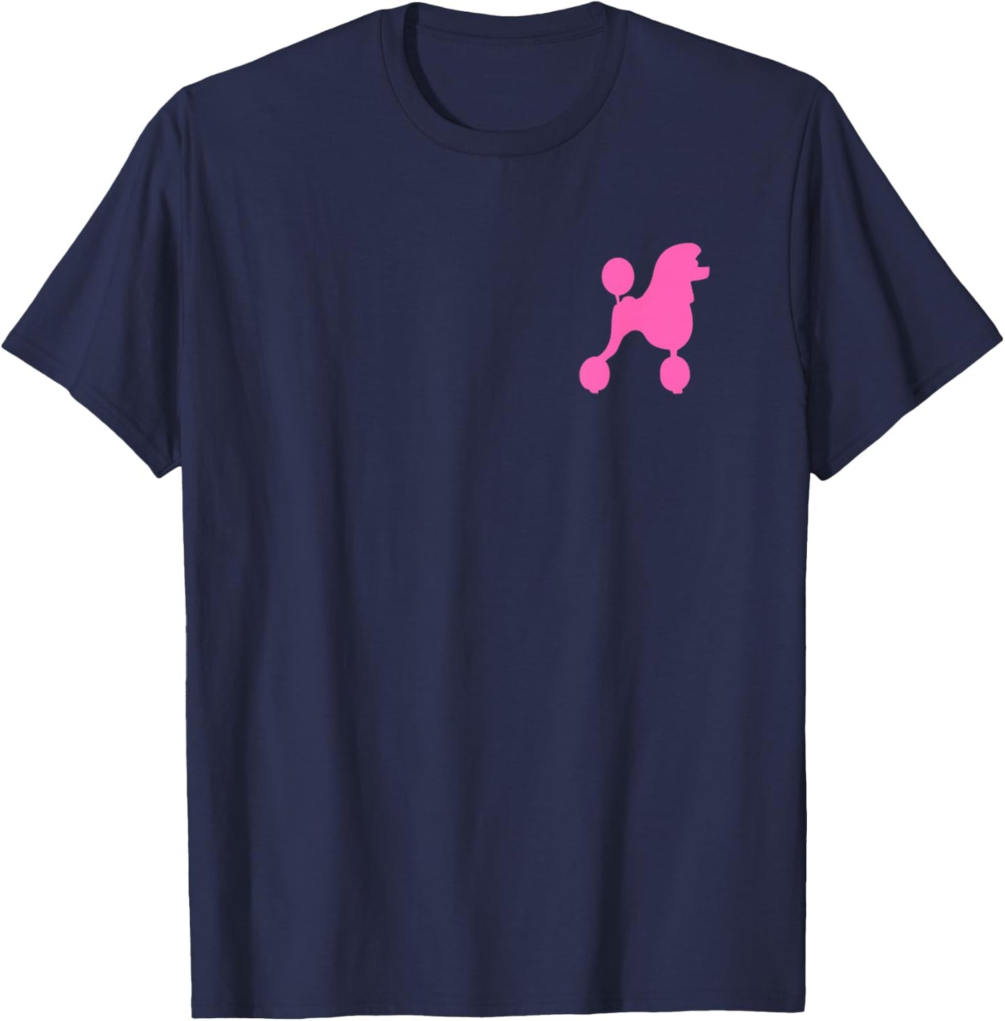 Poodle Skirt Hot Pink Sock Hop 1950's Costume T-Shirt - T-Shirt | Navy