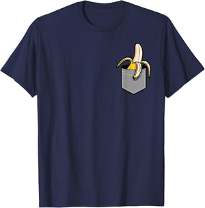 Banana Art Women Kids Yellow Fruit Lovers Bananas T-Shirt - T-Shirt | Navy
