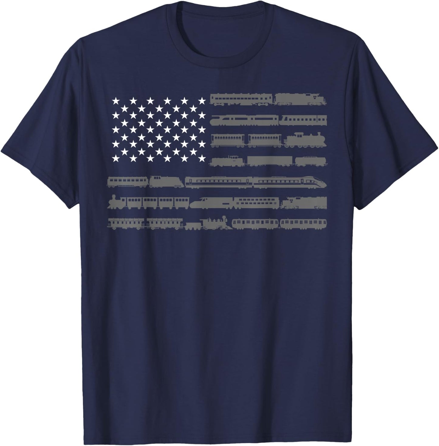 Funny Train Collector Gift Adults Conductor Model Railroad T-Shirt - T-Shirt | Navy