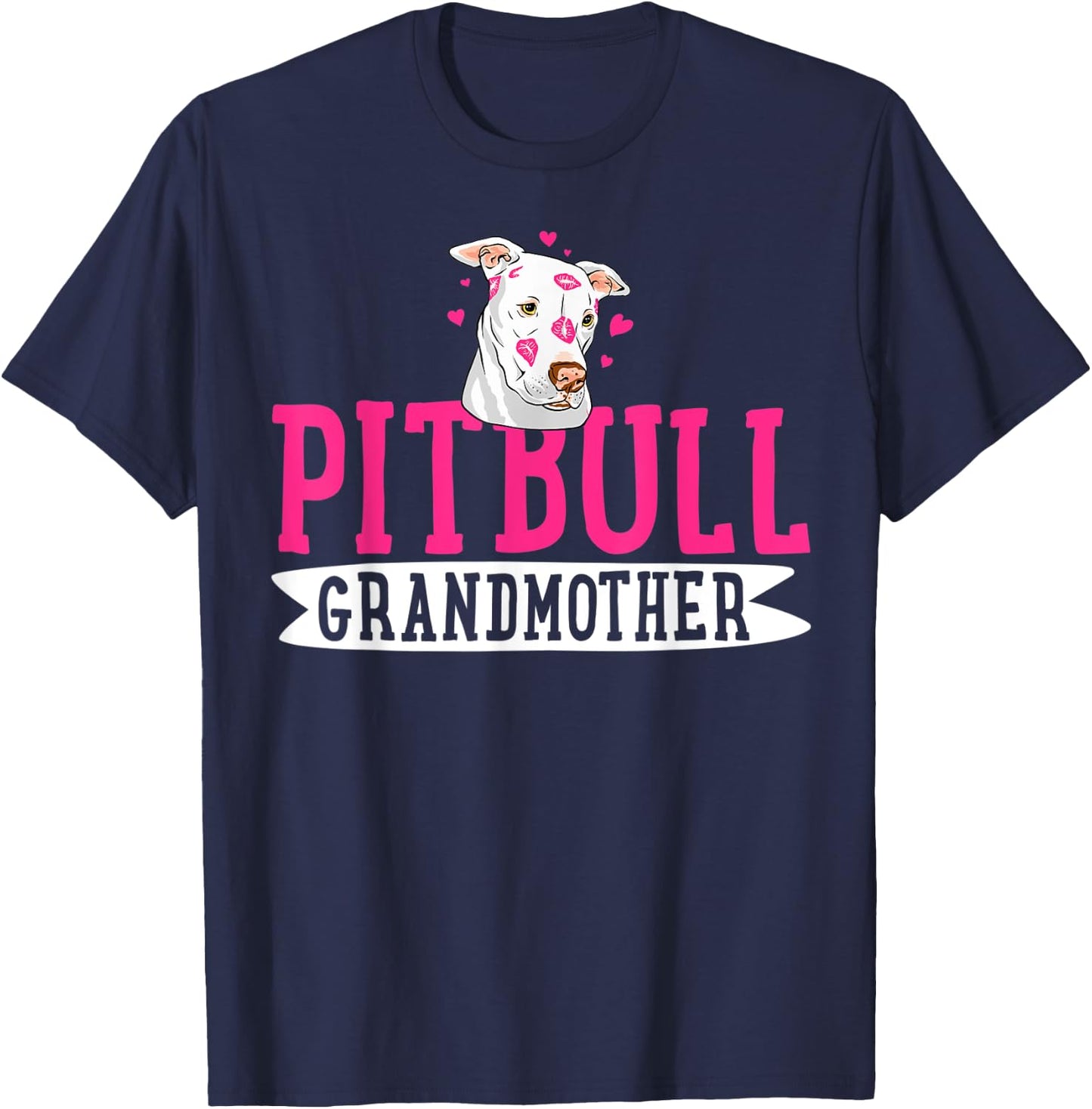 Pitbull Grandmother Pit Bull Terrier Dog Pibble Mother's Day Women Kids T-Shirt - T-Shirt | Navy