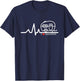 I Love Camping Tent Place Caravan Motif for Holiday , black T-Shirt - T-Shirt | Navy