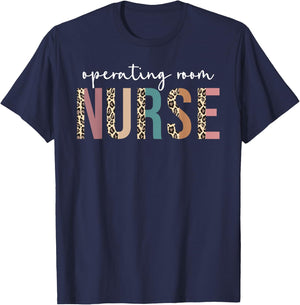 Operating Room Nurse Leopard Graduation Future Nurse Nursing T-Shirt - T-Shirt | Navy