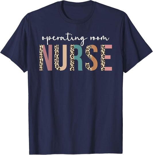 Operating Room Nurse Leopard Graduation Future Nurse Nursing T-Shirt - T-Shirt | Navy