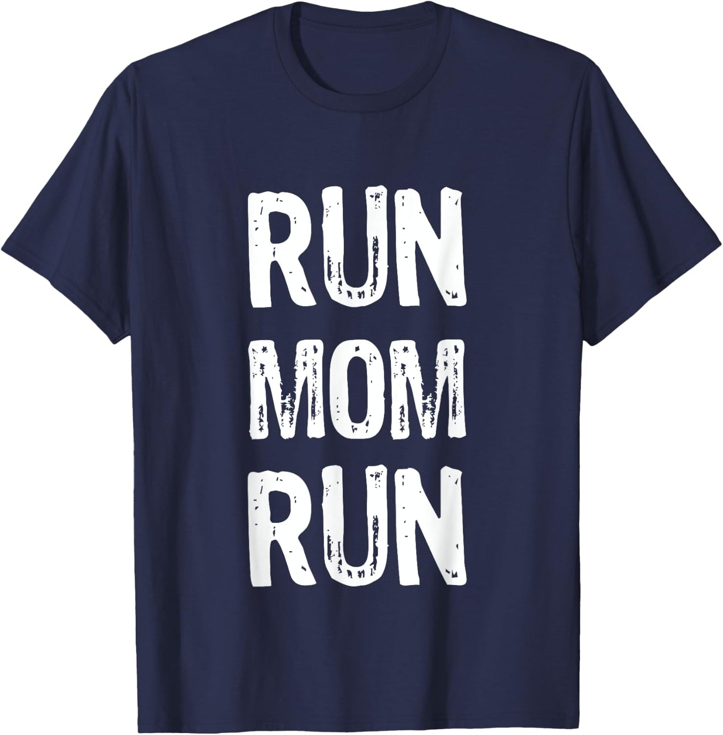 Run Mom Run Marathon Spectator T Shirt T-Shirt - T-Shirt | Navy