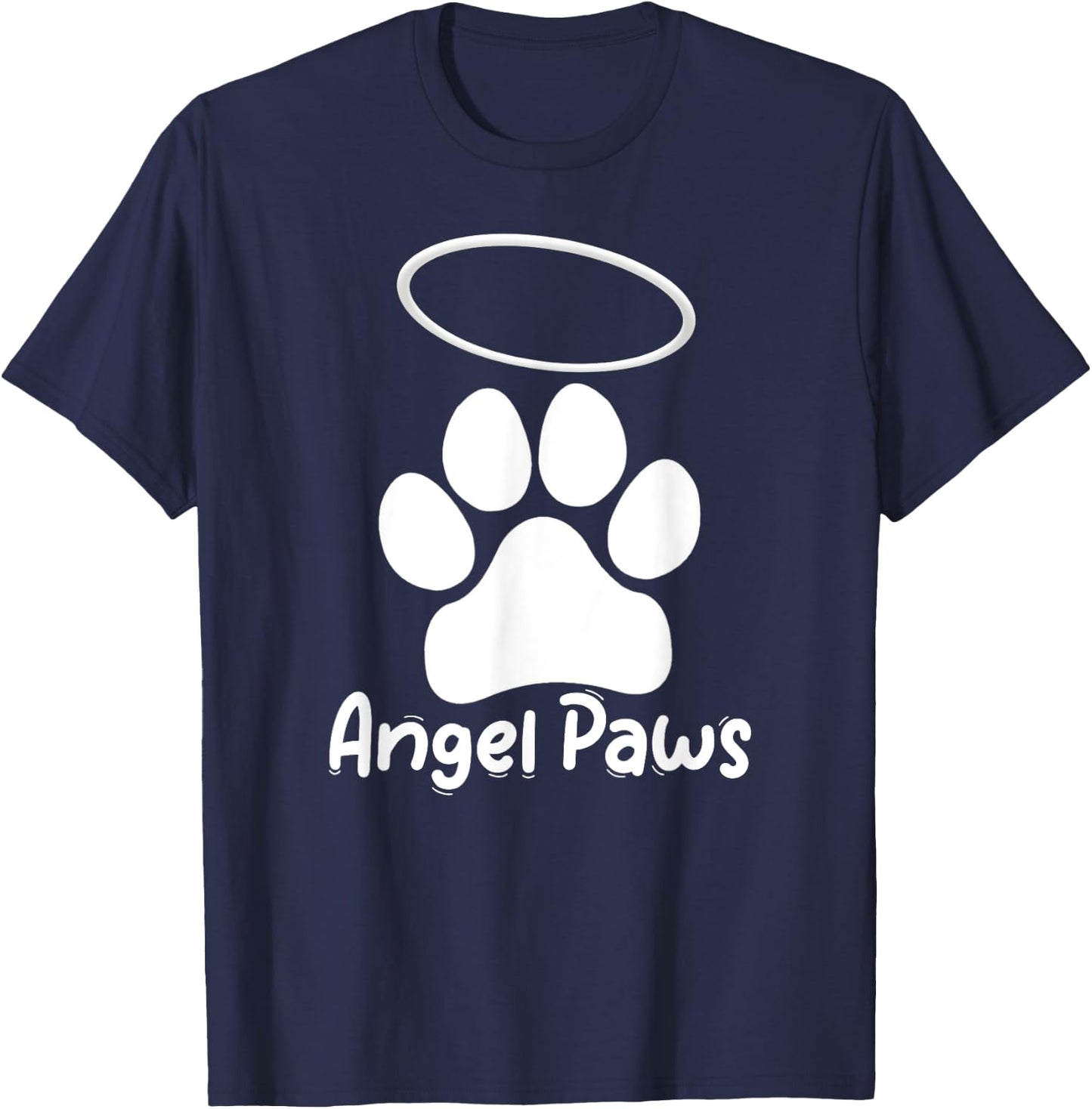 Halo Dog "Angel Paws" Christ Dog Lovers T-Shirt - T-Shirt | Navy