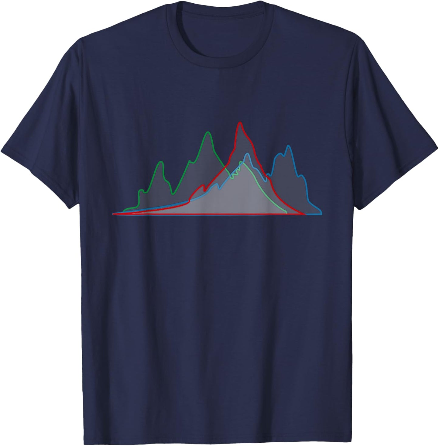 Histogram Photography Photographer T-Shirt - T-Shirt | Navy