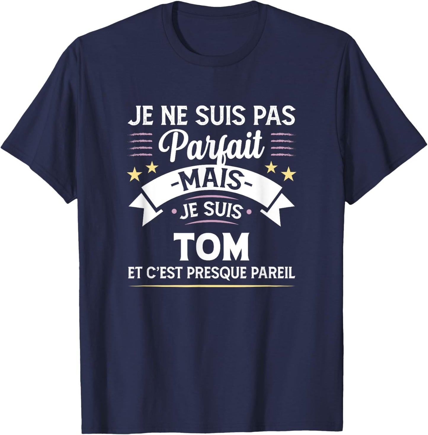 Personalised Gift Tom Humour Man , Black, S T-Shirt - T-Shirt | Navy