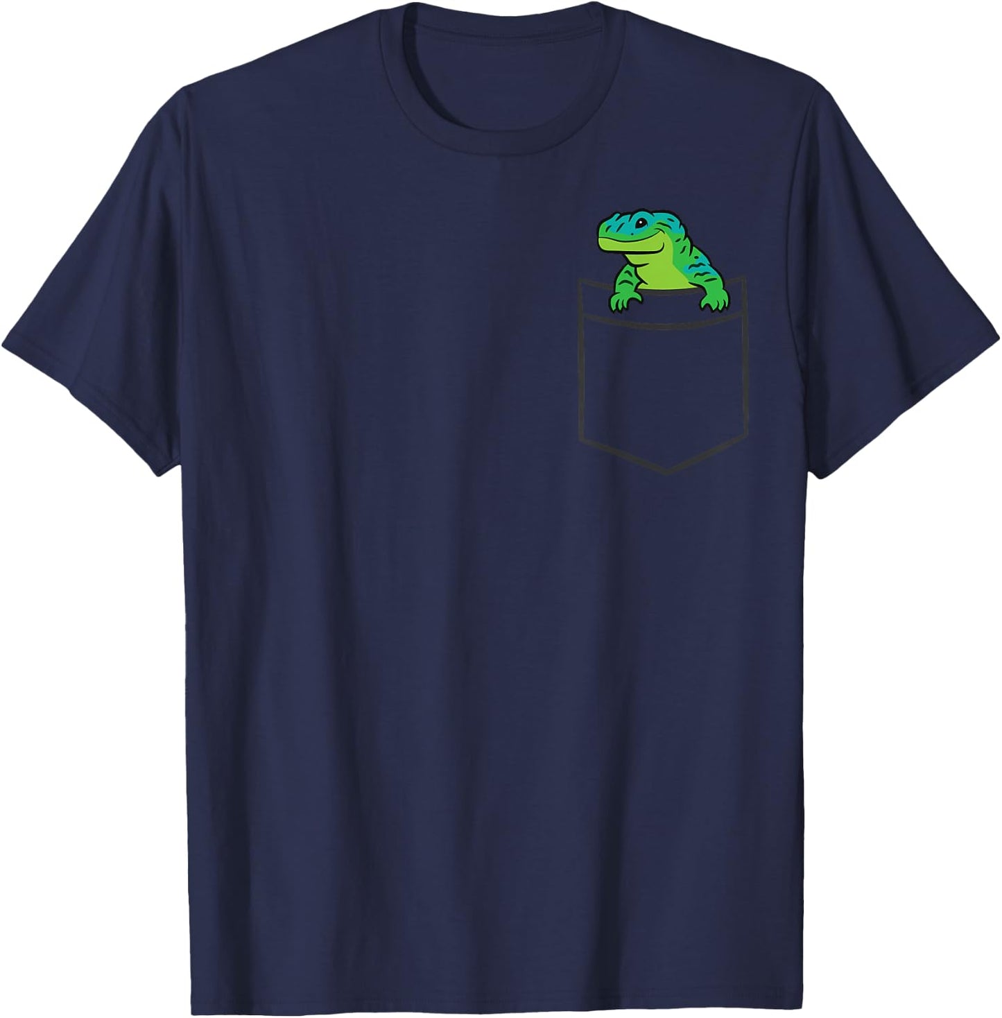 Uromastyx In A Pocket Reptile Cute Uromastyx T-Shirt - T-Shirt | Navy