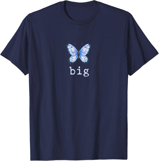 Big Butterfly Sorority Reveal Big Little for Lil Sister T-Shirt - T-Shirt | Navy