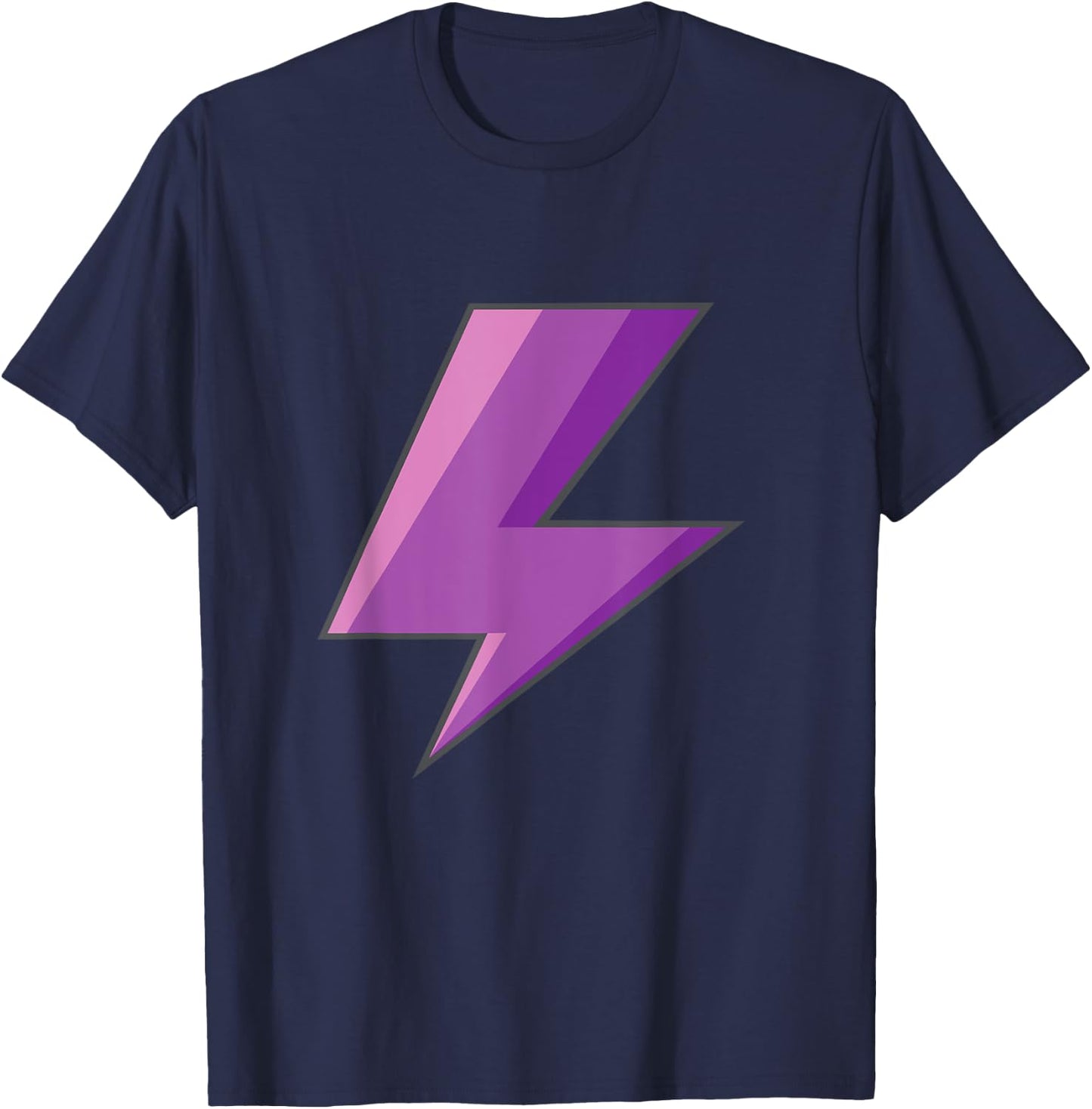 Lightning Bolt Purple Easy Halloween Costume T-Shirt - T-Shirt | Navy
