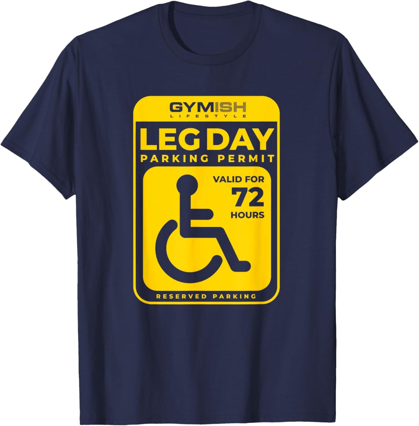 Leg Day Permit Gewichtheben, Workout, Heben, lustiges Fitnessstudio, Herren T-Shirt - T-Shirt | Navy