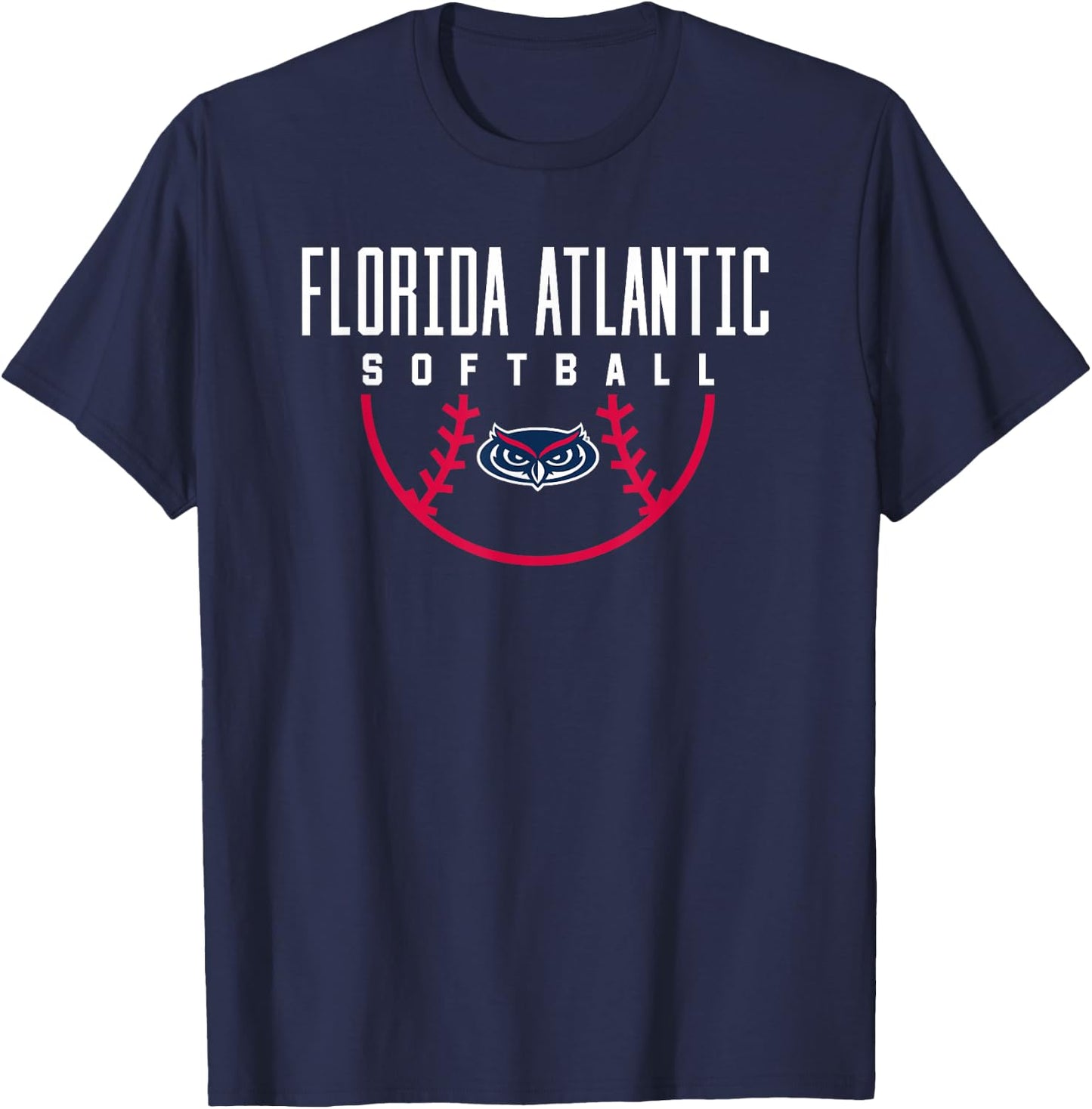 Florida Atlantic University FAU Owls Softball T-Shirt - T-Shirt | Navy