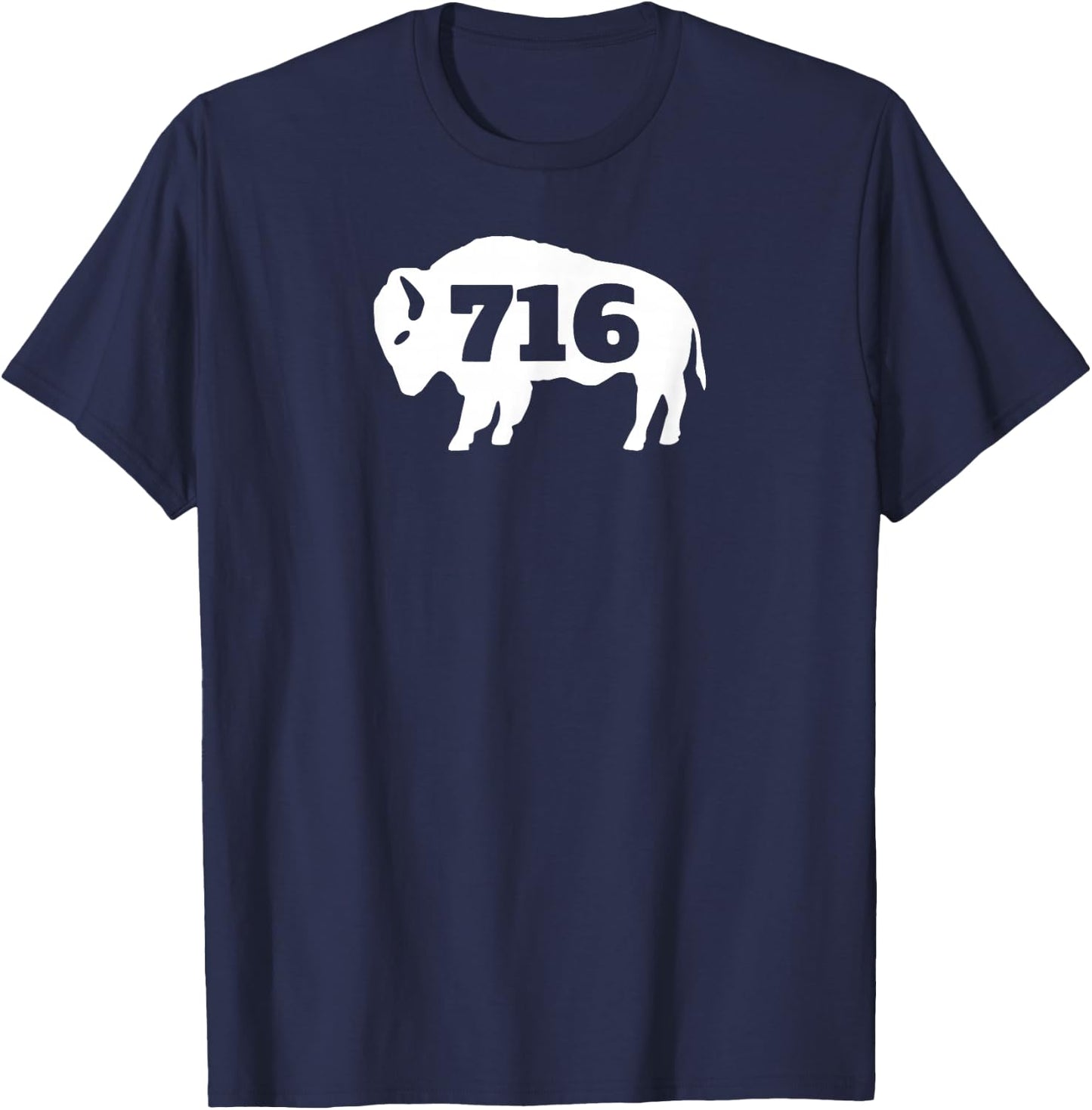 Buffalo NY Area Code 716 Pride Bison Buffalo New York T-Shirt - T-Shirt | Navy