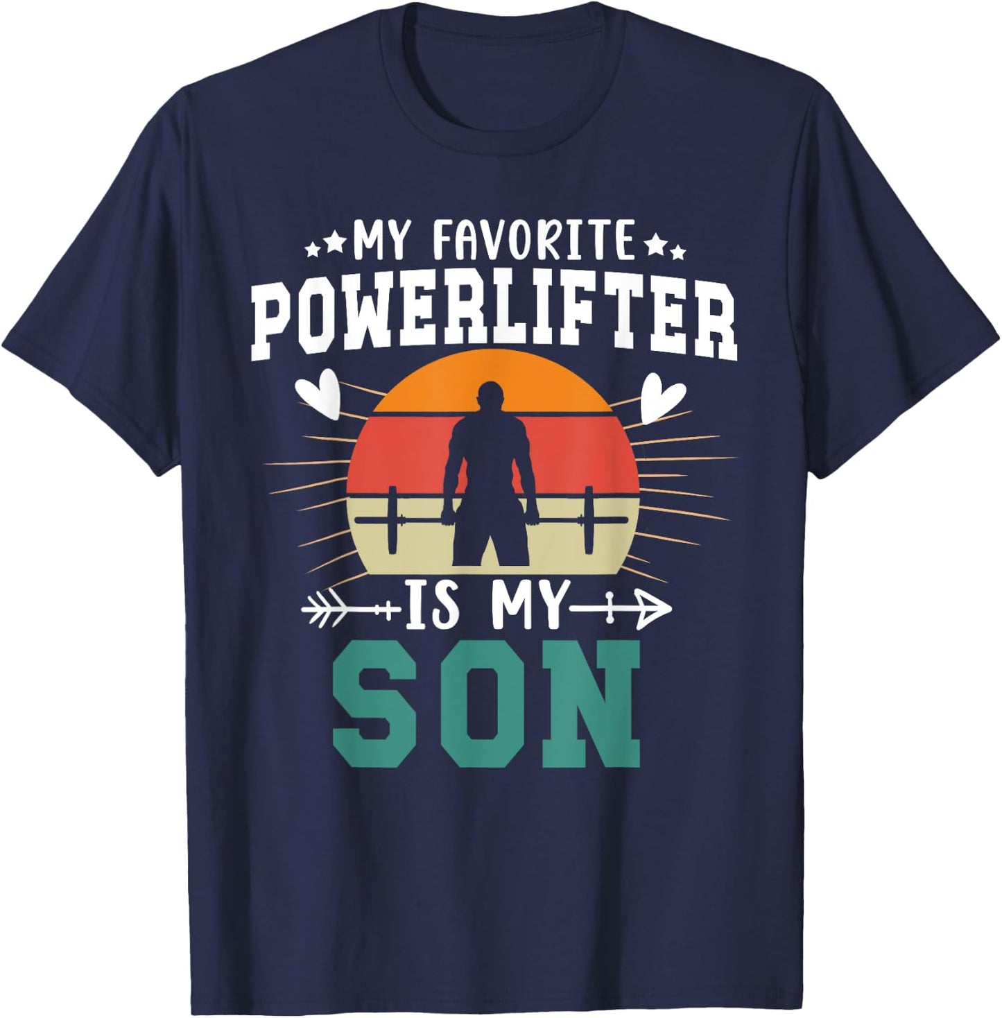 My Favorite Powerlifter Mom Powerlifting Mom T-Shirt - T-Shirt | Navy