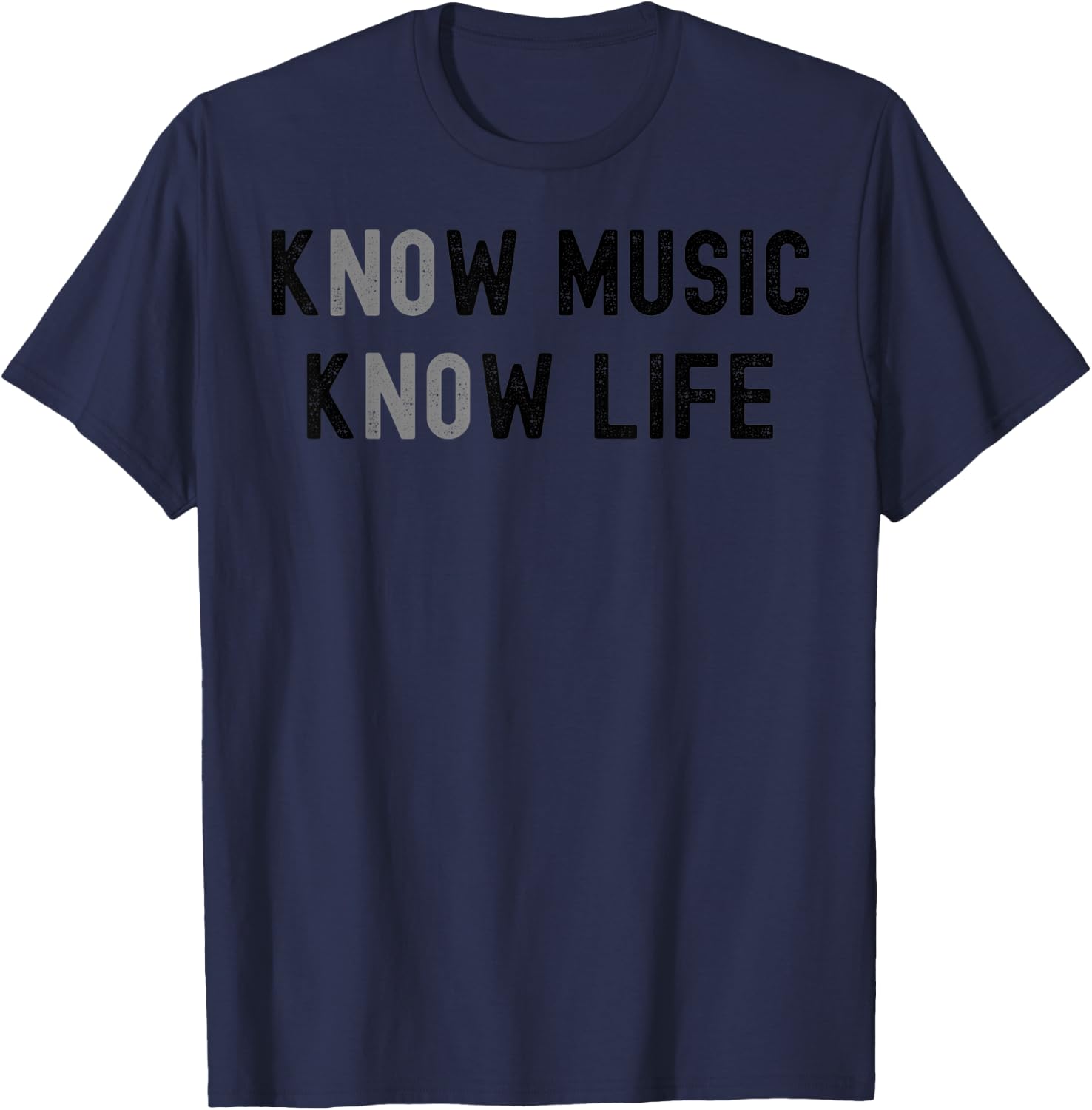 No Music No Life T-Shirt - T-Shirt | Navy