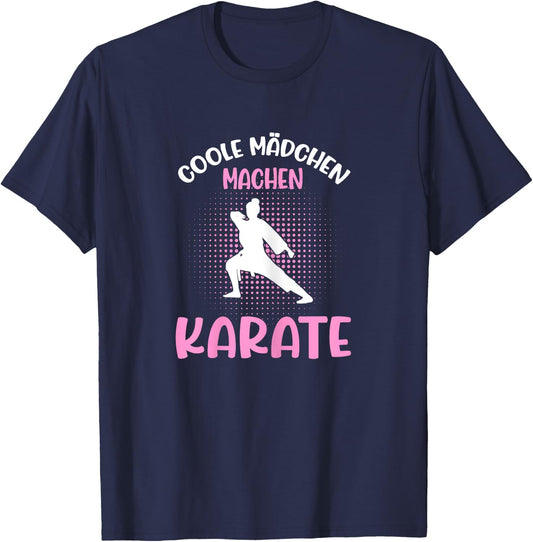Karate Damen Kampfsport Queen Mädchen Karate T-Shirt - T-Shirt | Navy