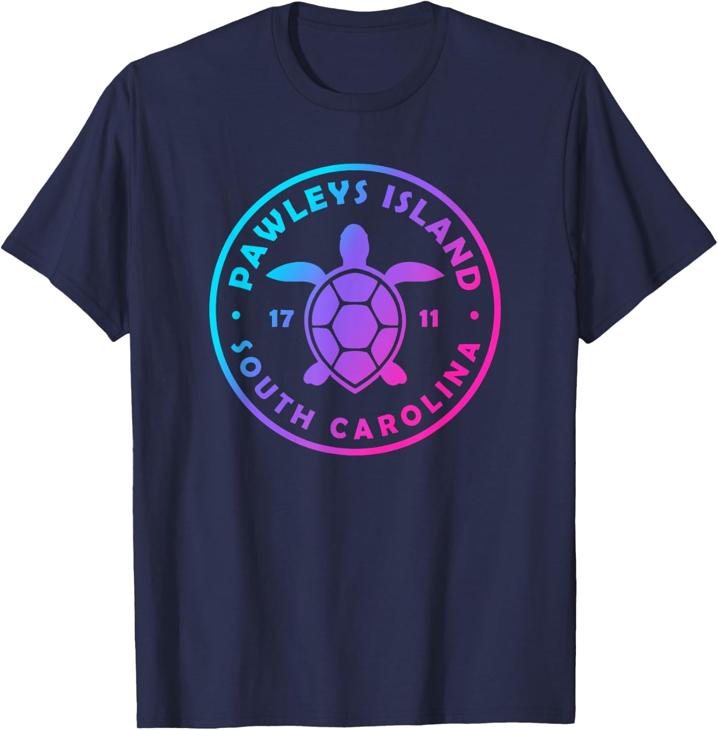Pawleys Island South Carolina Sea Turtle Tie Dye Souvenir T-Shirt - T-Shirt | Navy