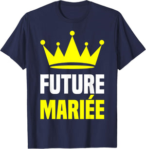 Future Bride Golden Crown Wedding Woman Costume EVJF , Black, S T-Shirt - T-Shirt | Navy