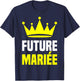 Future Bride Golden Crown Wedding Woman Costume EVJF , Black, S T-Shirt - T-Shirt | Navy