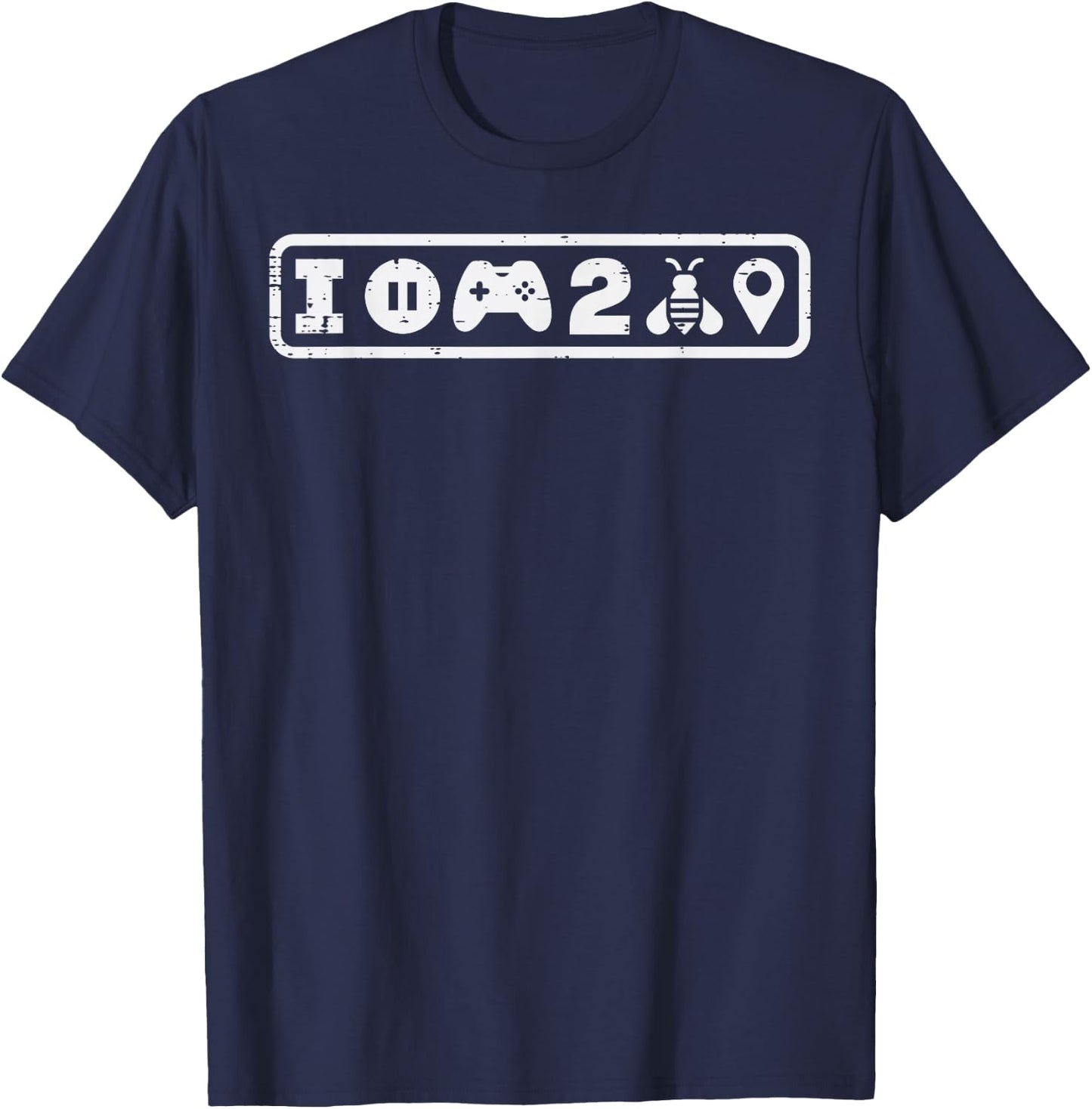 Paused My Game To Bee Here Cute Gamer Boys Kids Toddler Teen T-Shirt - T-Shirt | Navy