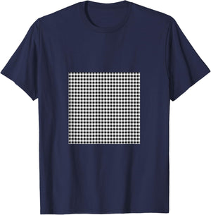 Black and white,Gingham,squares,checked,plaid,pattern T-Shirt - T-Shirt | Navy