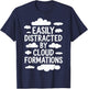 Easily Distracted By Cloud Formations T-Shirt - T-Shirt | Navy