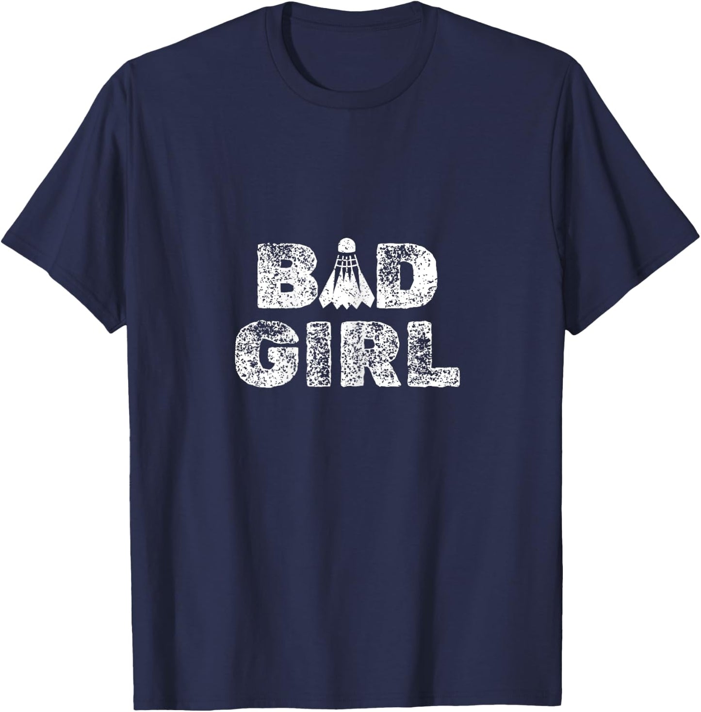 Bad Girl Badminton Flying T-Shirt - T-Shirt | Navy