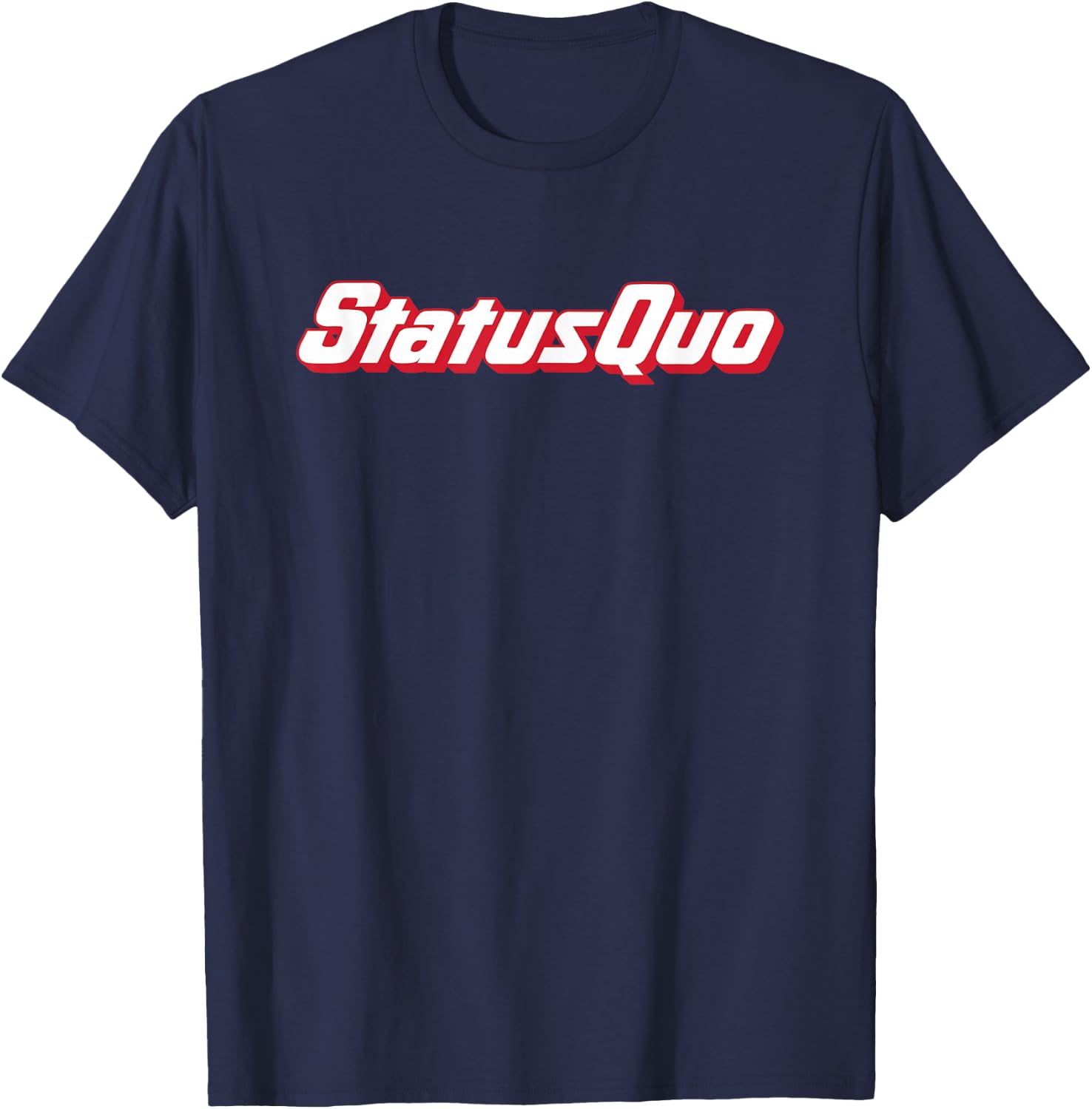 Status Quo Red White Logo T-Shirt - T-Shirt | Navy