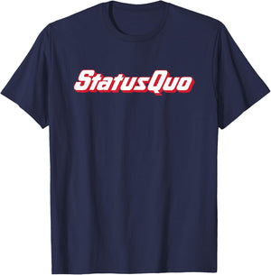 Status Quo Red White Logo T-Shirt - T-Shirt | Navy