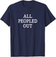 All Peopled Out - Vintage Style T-Shirt - T-Shirt | Navy