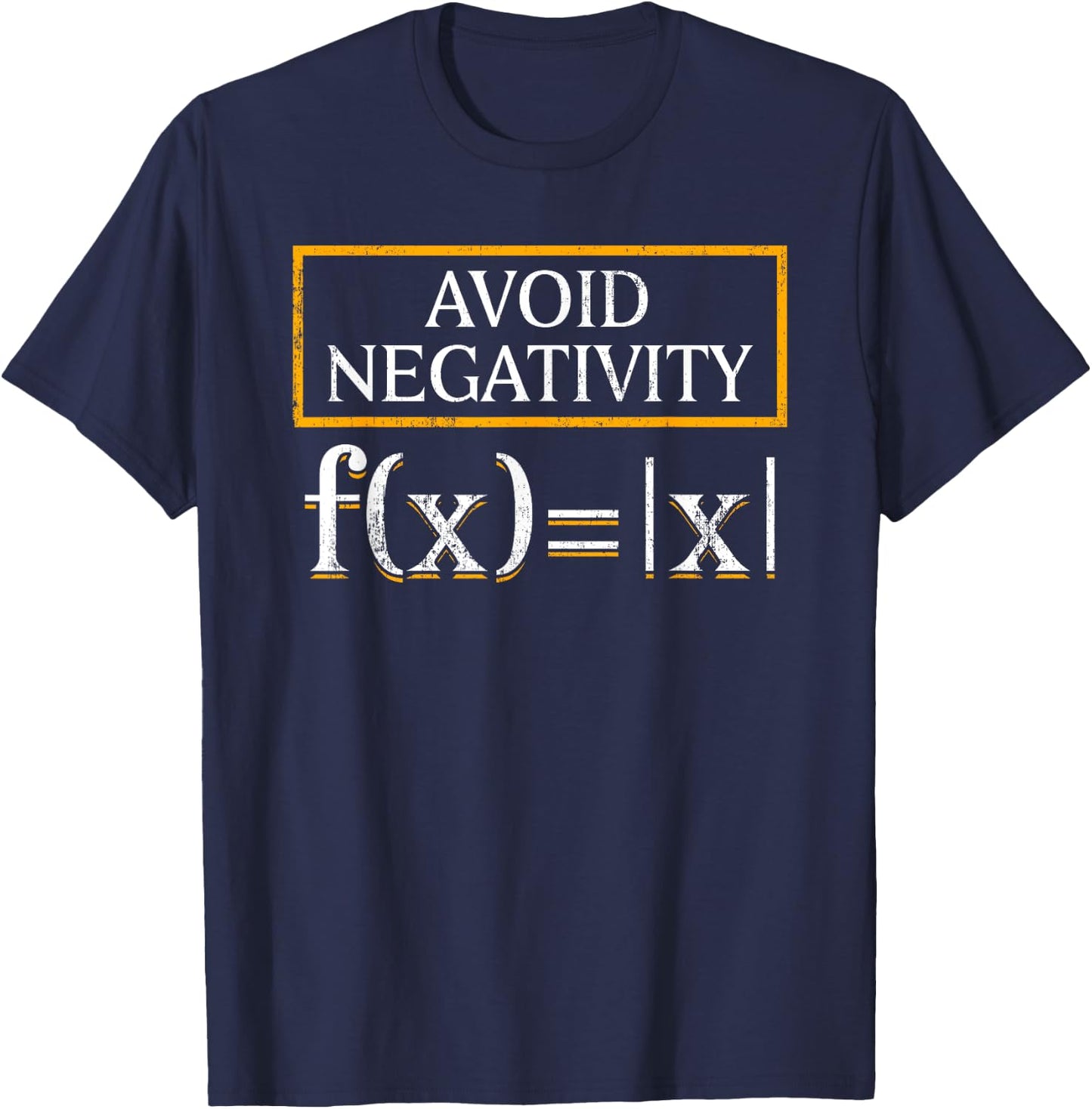 Avoid Negativity Math Teachers Formula Equation Solution Men Women T-Shirt - T-Shirt | Navy