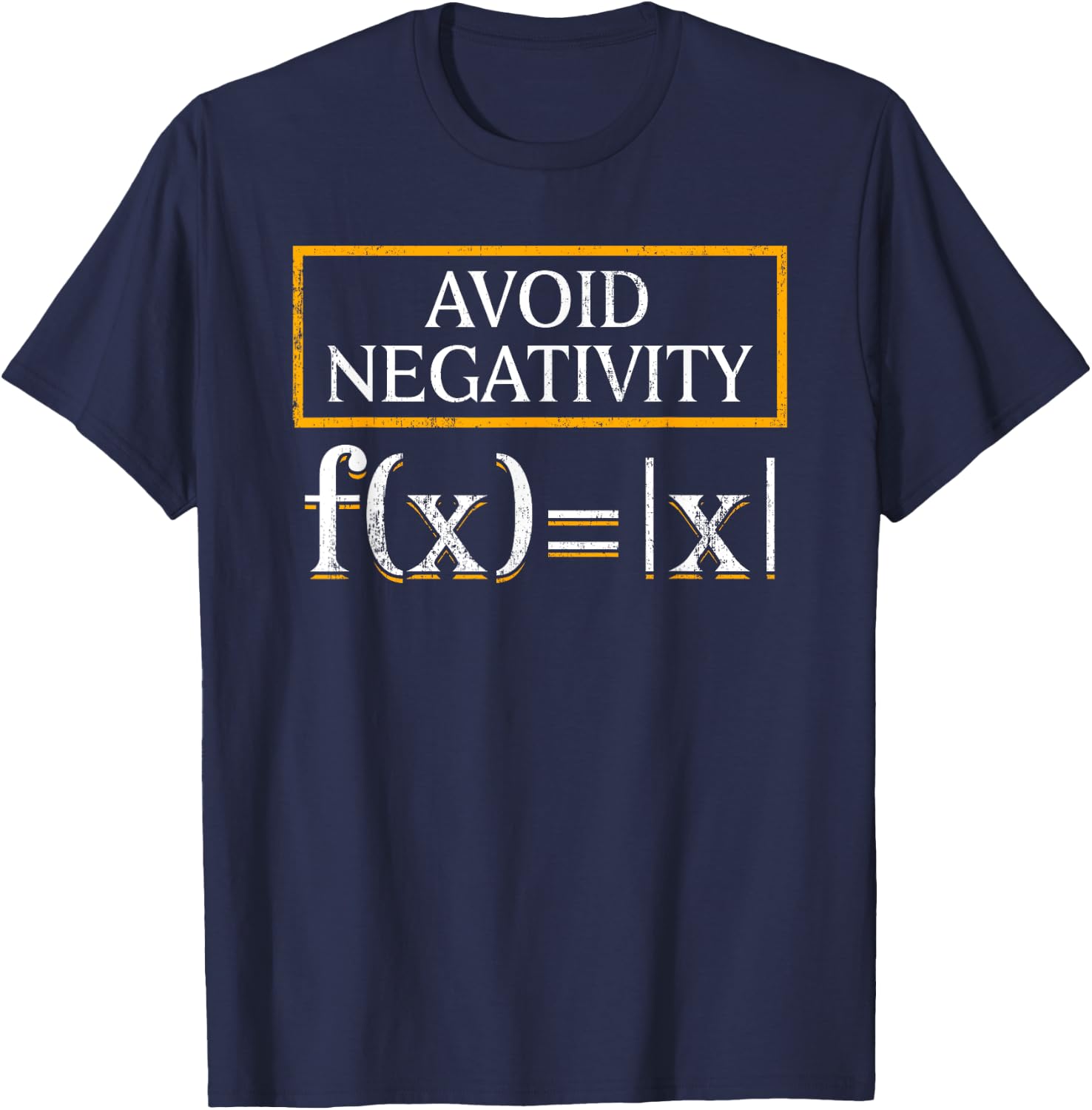 Avoid Negativity Math Teachers Formula Equation Solution Men Women T-Shirt - T-Shirt | Navy