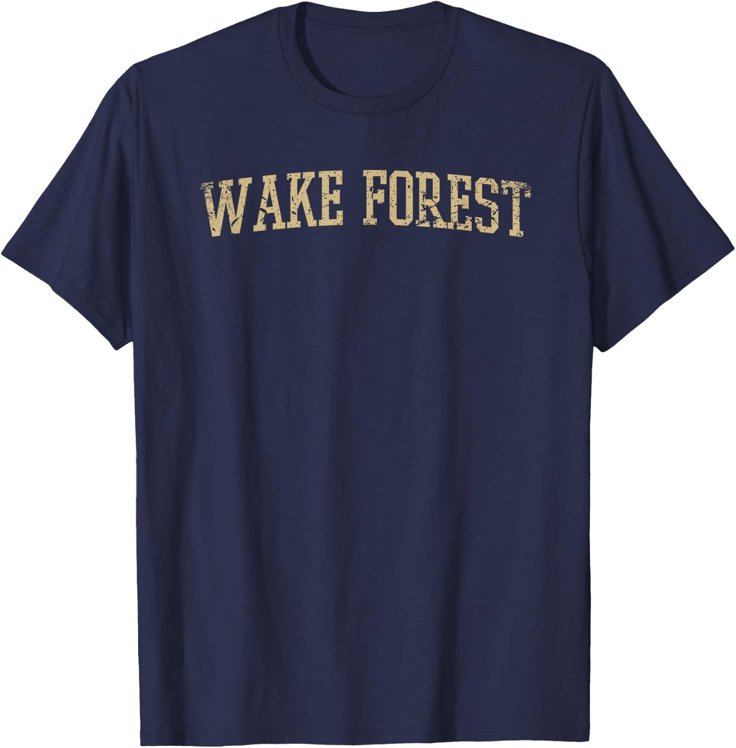 Wake Forest NC- Throwback Design - Vintage Worn Classic T-Shirt - T-Shirt | Navy