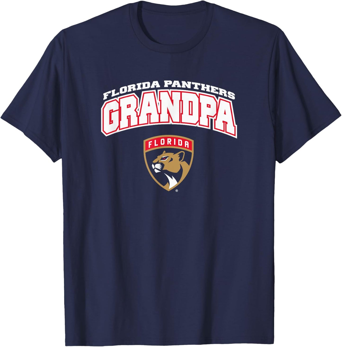 Florida Panthers Grandpa Logo Navy NHL Officially Licensed T-Shirt - T-Shirt | Navy