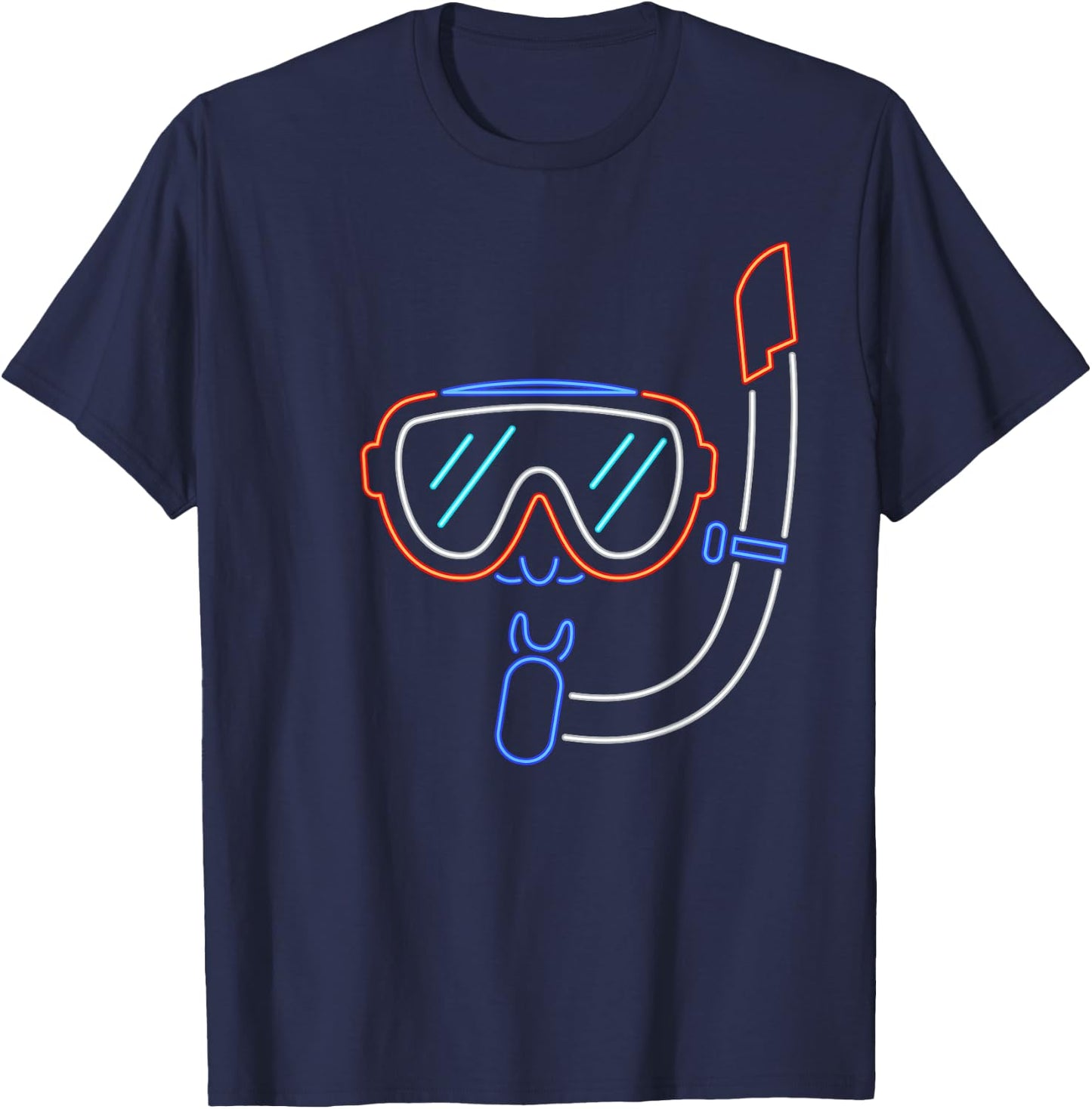 DIVE Mask and Snorkel Diver, Snorkeling And Swimming Gift T-Shirt - T-Shirt | Navy