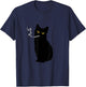 Rebel Smoking Bad Black Cat Funny Black Cat Gifts T-Shirt - T-Shirt | Navy